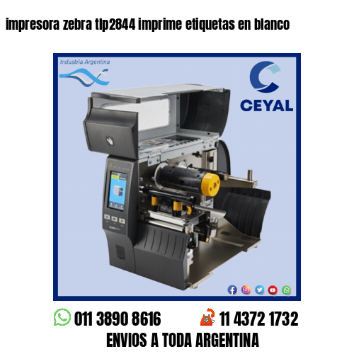 impresora zebra tlp2844 imprime etiquetas en blanco