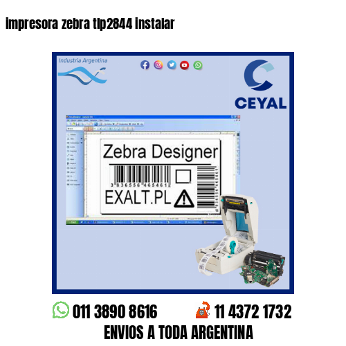 impresora zebra tlp2844 instalar