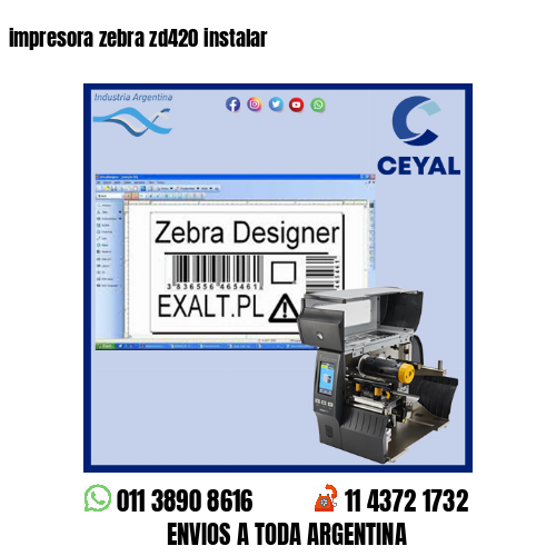 impresora zebra zd420 instalar
