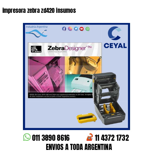 impresora zebra zd420 insumos