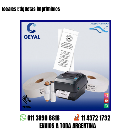 locales Etiquetas imprimibles