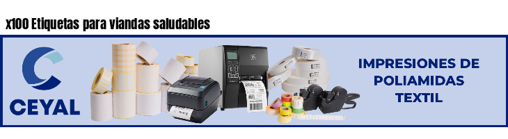 x100 Etiquetas para viandas saludables