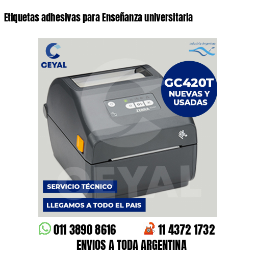 Etiquetas adhesivas para Enseñanza universitaria