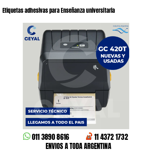 Etiquetas adhesivas para Enseñanza universitaria