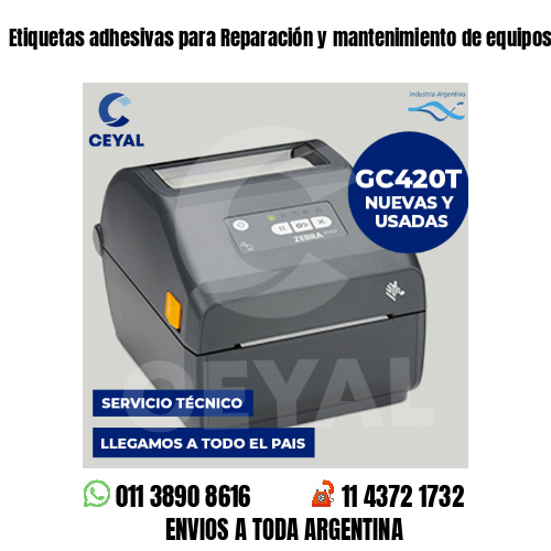 Etiquetas adhesivas para Reparación y mantenimiento de equipos informáticos