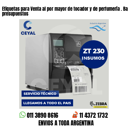 Etiquetas para Venta al por mayor de tocador y de perfumería . Bajos presupuestos