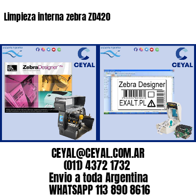 Limpieza interna zebra ZD420