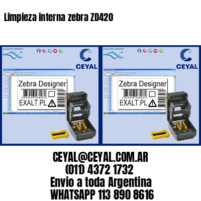 Limpieza interna zebra ZD420