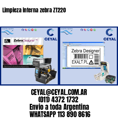 Limpieza interna zebra ZT220