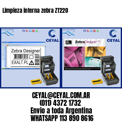 Limpieza interna zebra ZT220