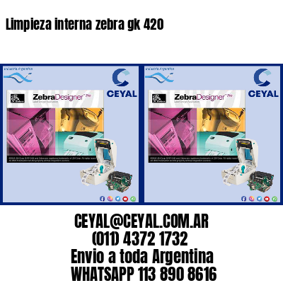 Limpieza interna zebra gk 420