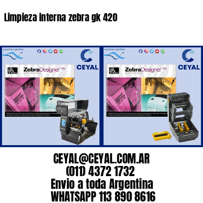 Limpieza interna zebra gk 420
