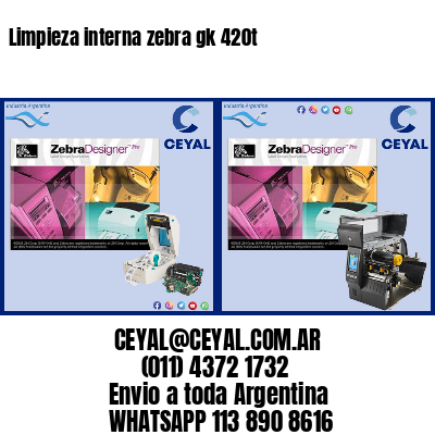 Limpieza interna zebra gk 420t