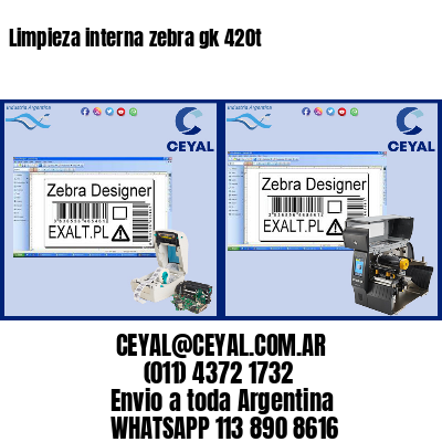 Limpieza interna zebra gk 420t