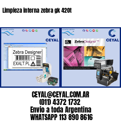 Limpieza interna zebra gk 420t
