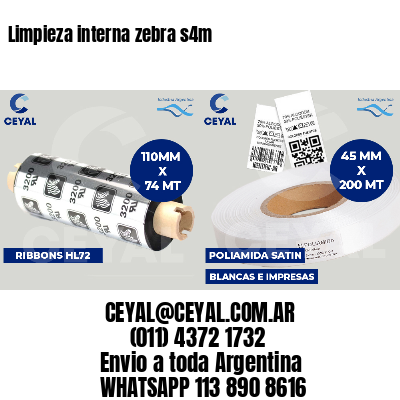 Limpieza interna zebra s4m