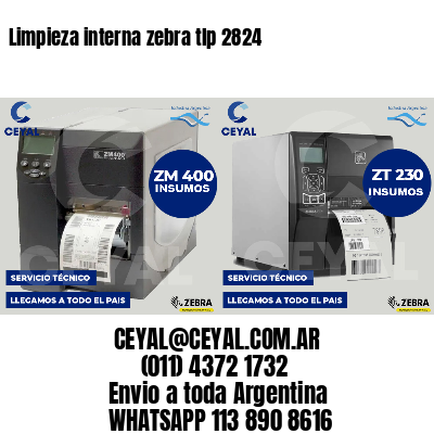 Limpieza interna zebra tlp 2824