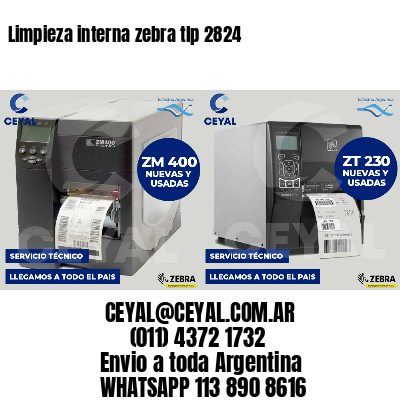 Limpieza interna zebra tlp 2824