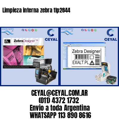 Limpieza interna zebra tlp2844