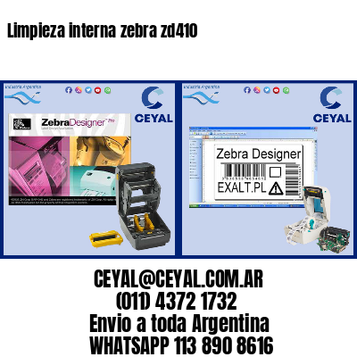 Limpieza interna zebra zd410