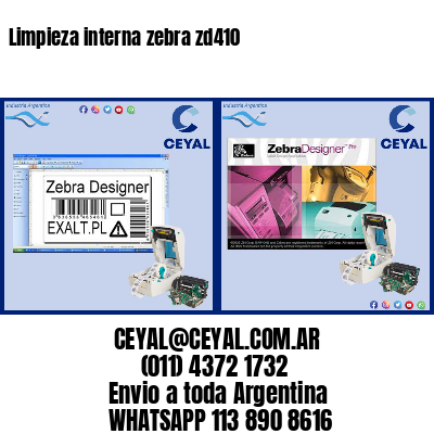 Limpieza interna zebra zd410