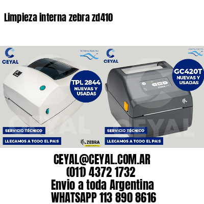 Limpieza interna zebra zd410