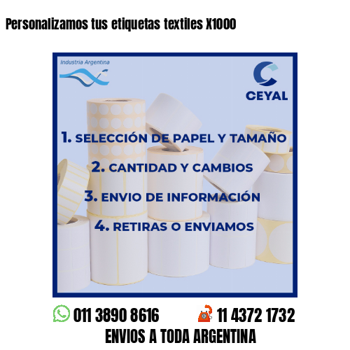 Personalizamos tus etiquetas textiles X1000