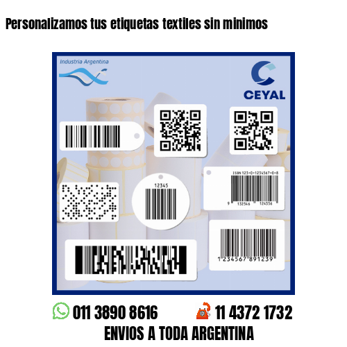 Personalizamos tus etiquetas textiles sin minimos