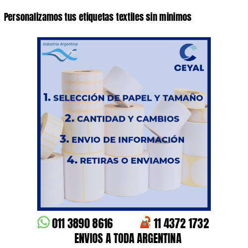 Personalizamos tus etiquetas textiles sin minimos