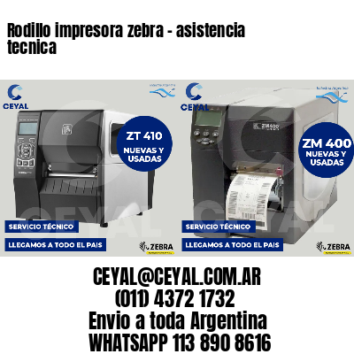 Rodillo impresora zebra - asistencia tecnica
