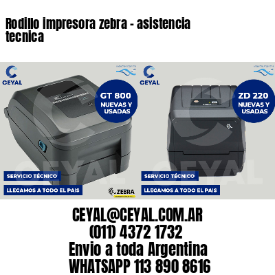 Rodillo impresora zebra - asistencia tecnica