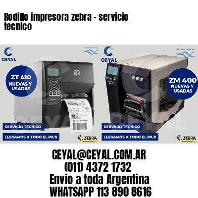 Rodillo impresora zebra - servicio tecnico