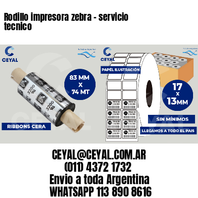 Rodillo impresora zebra - servicio tecnico