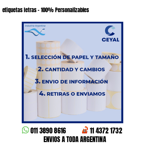 etiquetas letras – 100% Personalizables