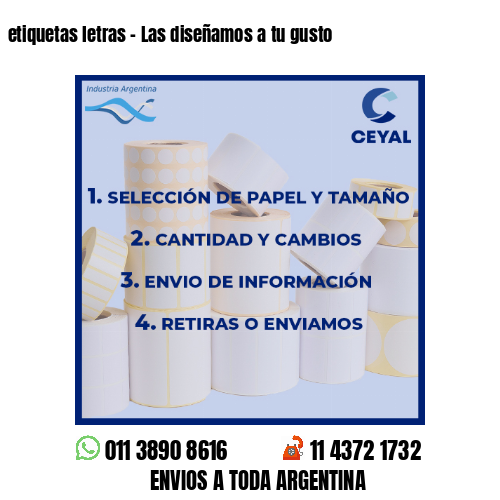 etiquetas letras – Las diseñamos a tu gusto