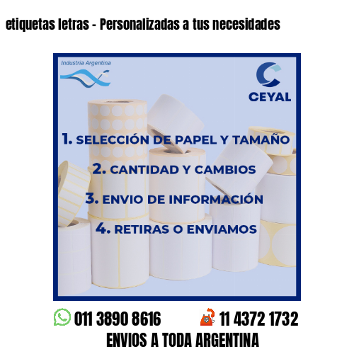 etiquetas letras – Personalizadas a tus necesidades