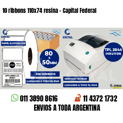 10 ribbons 110x74 resina - Capital Federal