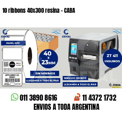 10 ribbons 40x300 resina - CABA