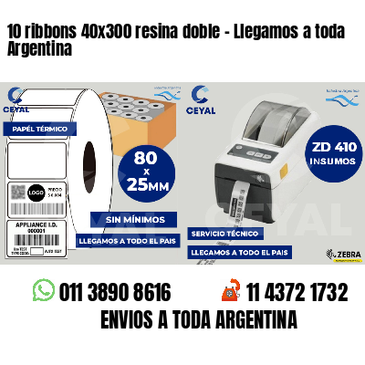 10 ribbons 40x300 resina doble - Llegamos a toda Argentina