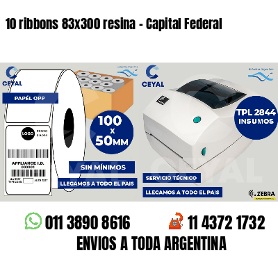 10 ribbons 83x300 resina - Capital Federal