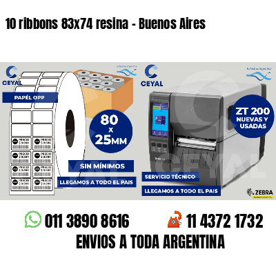 10 ribbons 83x74 resina - Buenos Aires