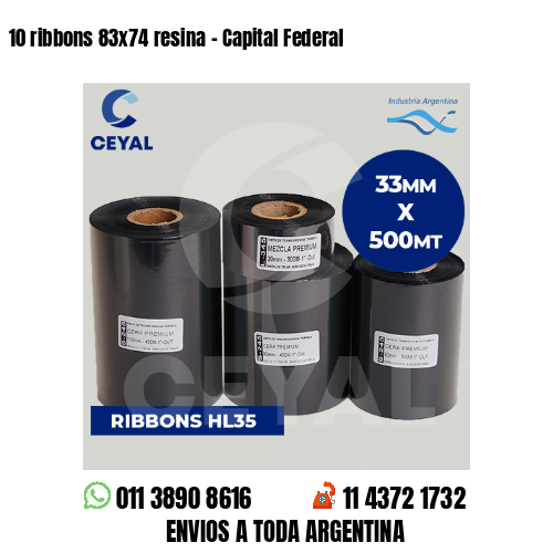 10 ribbons 83×74 resina – Capital Federal