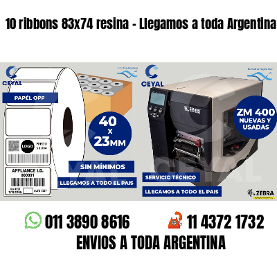 10 ribbons 83x74 resina - Llegamos a toda Argentina