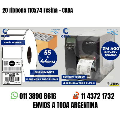 20 ribbons 110x74 resina - CABA
