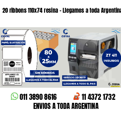 20 ribbons 110x74 resina - Llegamos a toda Argentina
