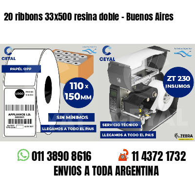 20 ribbons 33x500 resina doble - Buenos Aires