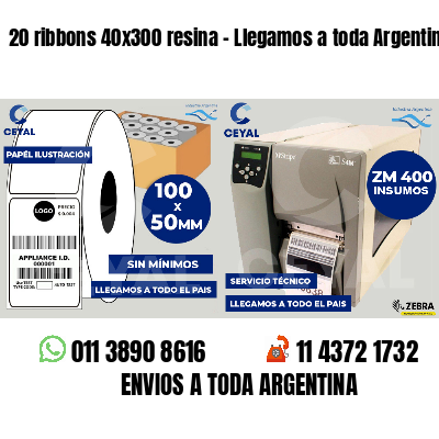 20 ribbons 40x300 resina - Llegamos a toda Argentina