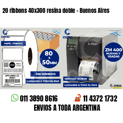 20 ribbons 40x300 resina doble - Buenos Aires