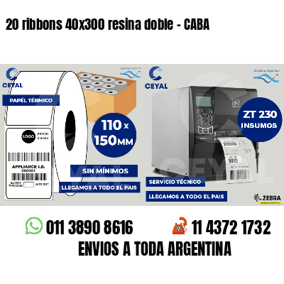 20 ribbons 40x300 resina doble - CABA