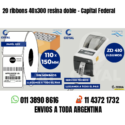 20 ribbons 40x300 resina doble - Capital Federal